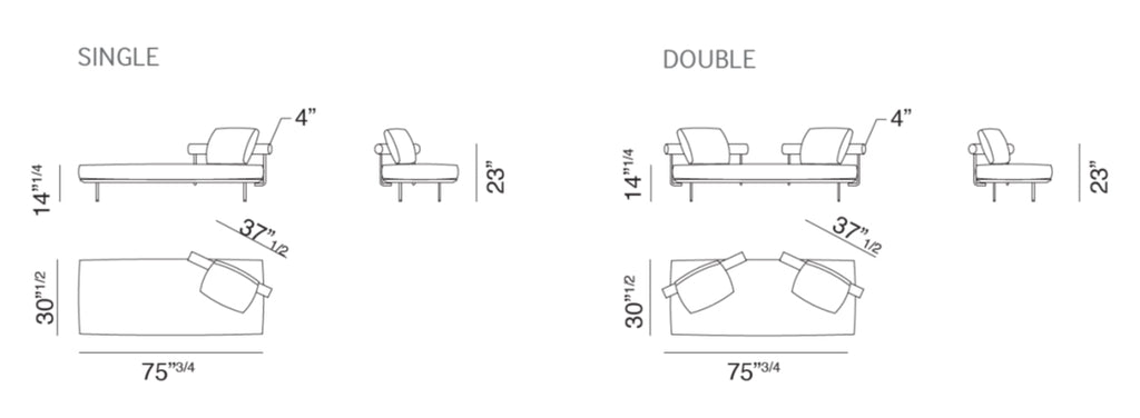 415_TUBE BENCH - Dimensions