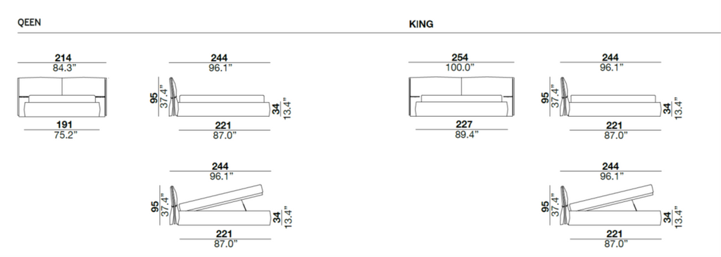 BELT BED 2023 - Dimensions