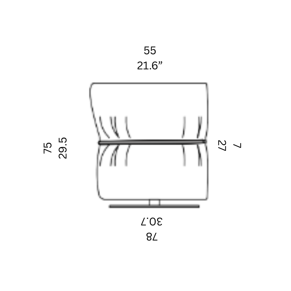 Belt 2022 Armchair - Dimensions