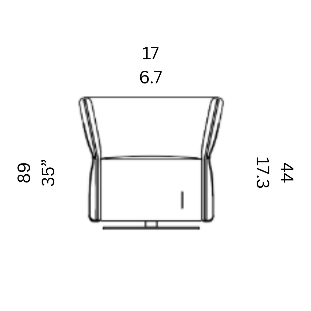Belt 2022 Armchair - Dimensions